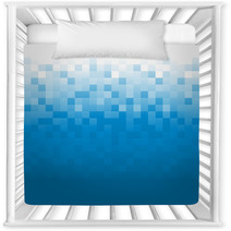 Blue Pixel Background Nursery Decor 64645075