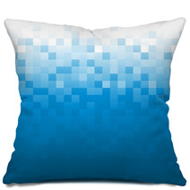 Blue Pixel Background Pillows 64645075