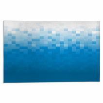 Blue Pixel Background Rugs 64645075