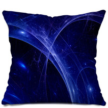 Blue Plasma Rays In Space, Abstract Background Pillows 68461325