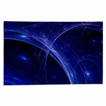 Blue Plasma Rays In Space, Abstract Background Rugs 68461325