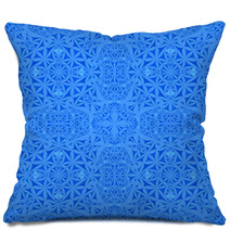 Blue Repeating Pattern Wallpaper Pillows 71357011