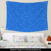 Blue Repeating Pattern Wallpaper Wall Art 71357011