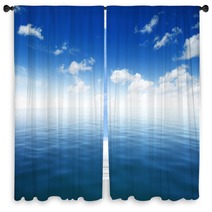 Blue Sea Water Surface Window Curtains 173740544