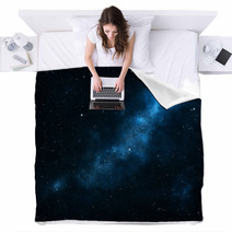 Blue Space Background Blankets 59663247