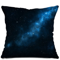 Blue Space Background Pillows 59663247