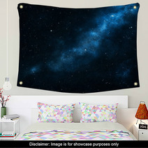 Blue Space Background Wall Art 59663247