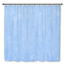 Blue Sparkling Snow Background. Bath Decor 57742899