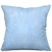 Blue Sparkling Snow Background. Pillows 57742899