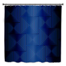 blue squares on a black background Bath Decor 51659249