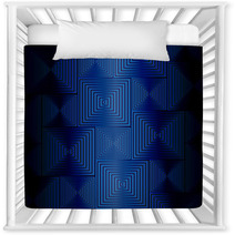 blue squares on a black background Nursery Decor 51659249