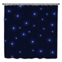 Blue Stars Background Bath Decor 71142506