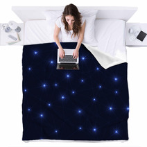 Blue Stars Background Blankets 71142506