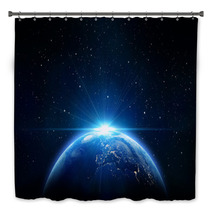 Blue Sunrise, View Of Earth From Space Bath Decor 56219271