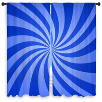 Blue Swirl Design Background Window Curtains 70047677