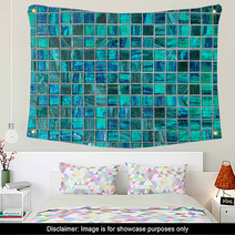 Blue Tile Background Wall Art 2276746