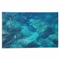 Blue Water Waves Texture Rugs 64169597