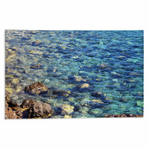 Blue Water Waves Texture Rugs 67023589
