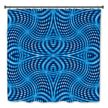 Blue Wavy Pattern Bath Decor 48817806