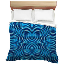 Blue Wavy Pattern Bedding 48817806
