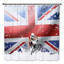 BMX Cyclist Bath Decor 43065344