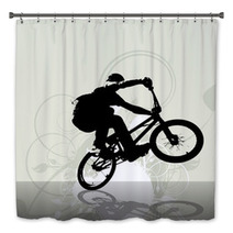 Bmx Cyclist Bath Decor 45785411