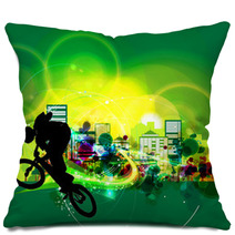 BMX Cyclist Pillows 45667717