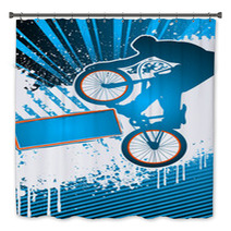 BMX Cyclist Poster Template Vector Bath Decor 31584008