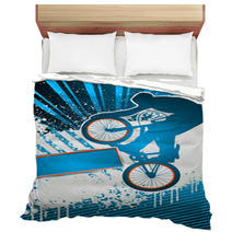 BMX Cyclist Poster Template Vector Bedding 31584008
