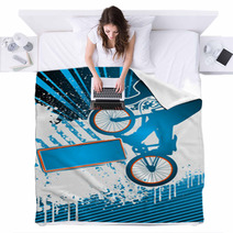 BMX Cyclist Poster Template Vector Blankets 31584008