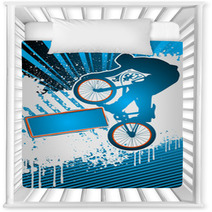 BMX Cyclist Poster Template Vector Nursery Decor 31584008