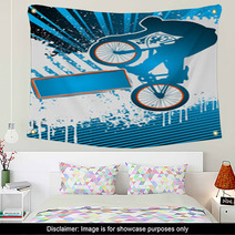 BMX Cyclist Poster Template Vector Wall Art 31584008