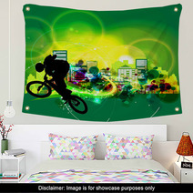 BMX Cyclist Wall Art 45667717
