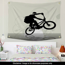 Bmx Cyclist Wall Art 45785411