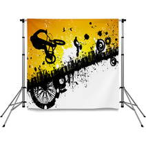 BMX Riders In A City Background Backdrops 7441185