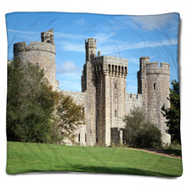 Bodiam Castle And Surrounding Green Park Blankets 61347407