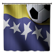 Bosnia Herzegovina Flag, Football Bath Decor 65192610