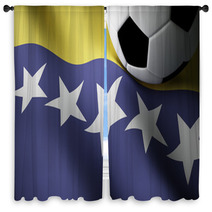 Bosnia Herzegovina Flag, Football Window Curtains 65192610