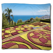 Botanical Garden Of Funchal At Madeira Island, Portugal Blankets 64795813