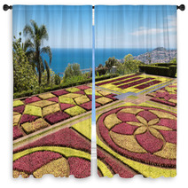 Botanical Garden Of Funchal At Madeira Island, Portugal Window Curtains 64795813