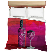 Bottles And Glasses For Wine Shop Bedding 60333749