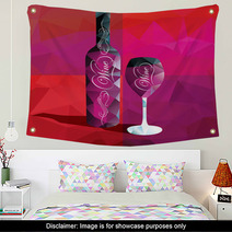 Bottles And Glasses For Wine Shop Wall Art 60333749