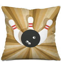 Bowling Old Background Pillows 62175126