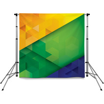 Brazil Color Geometry Vector Background Backdrops 64167453