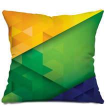 Brazil Color Geometry Vector Background Pillows 64167453