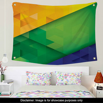Brazil Color Geometry Vector Background Wall Art 64167453