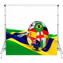 Brazil Soccer Ball Backdrops 65844161