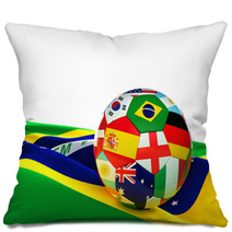Brazil Soccer Ball Pillows 65844161