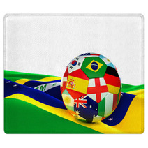 Brazil Soccer Ball Rugs 65844161