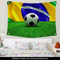 Brazil Soccer Ball Wall Art 65276313